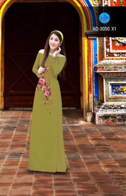 Vải áo dài hoa dây-DT 2407