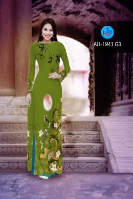 Vải áo dài hoa Sen-DT 2408