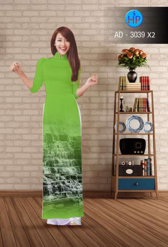 Vải áo dài hình thác nước
