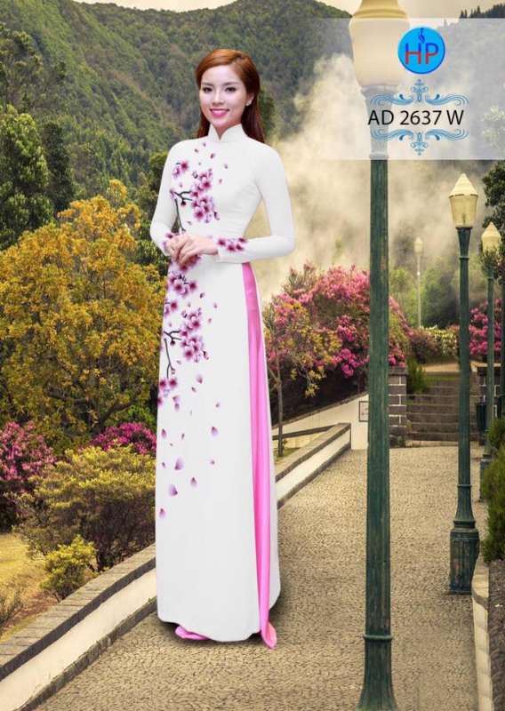 Vải áo dài hoa dây