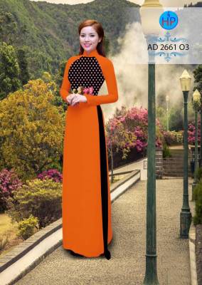 Vải áo dài thân chấm bi-DT 2413