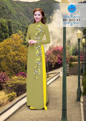 Vải áo dài hoa dây-DT 2414