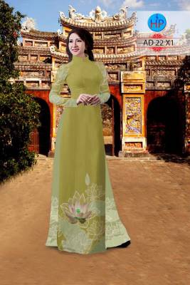 Vải áo dài bộ hoa Sen-DT 2421