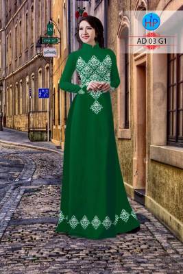 Vải áo dài hoa văn nguyên bộ-DT 2422