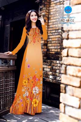 Vải áo dài bộ hoa cỏ-DT 2428