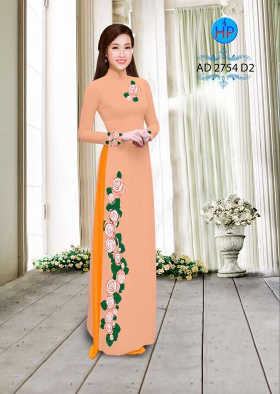 Vải áo dài hoa dây nhỏ