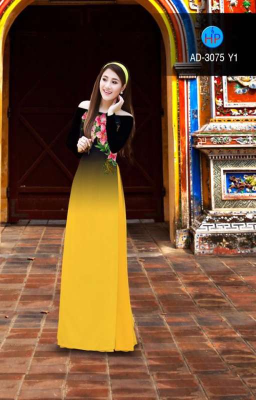 Vải áo dài hoa 3D