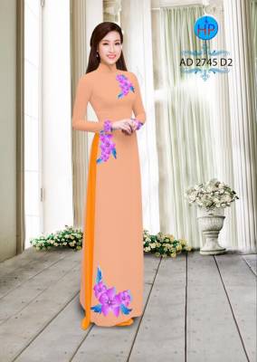 Vải áo dài hoa 3D-DT 2445