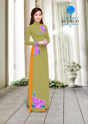 Vải áo dài hoa 3D-DT 2445