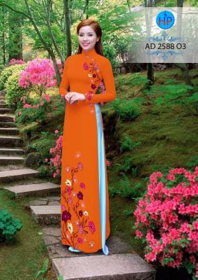 Vải áo dài hoa dây trên dưới-DT 2449