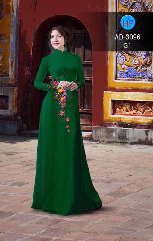 Vải áo dài hoa dây eo