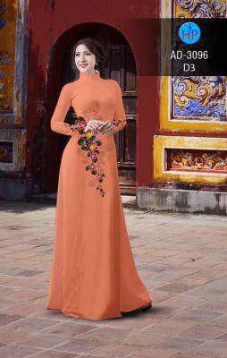 Vải áo dài hoa dây eo-DT 2450