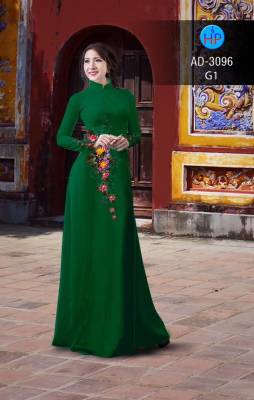 Vải áo dài hoa dây eo-DT 2450