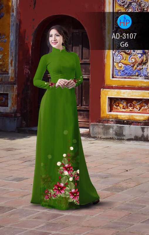 Áo dài bộ hoa 3D