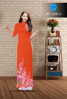 Vải áo dài hoa nhỏ trên dưới-DT 2452