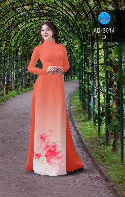 Vải áo dài hoa tà dưới-DT 2474