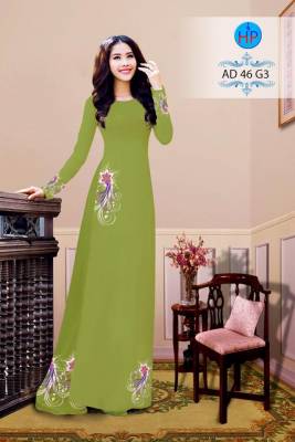 Vải áo dài nguyên bộ hoa nhỏ-DT 2481