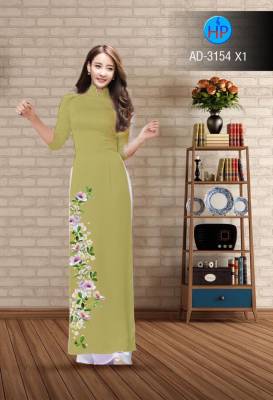 Vải áo dài hoa dây 1 bên-DT 2482