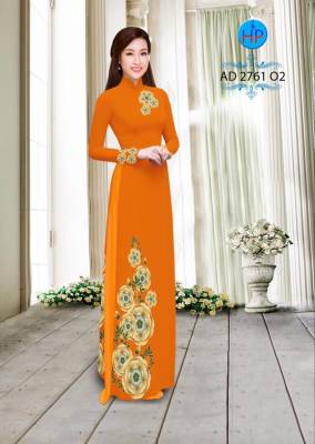 Vải áo dài hoa nhỏ trên dưới-DT 2500