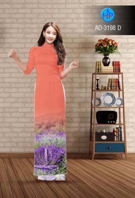 Vải áo dài cánh đồng hoa-DT 2517