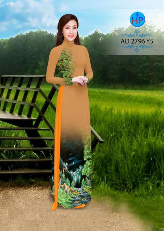 Vải áo dài phong cảnh