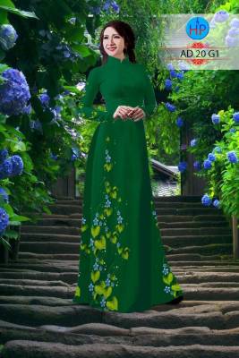 Áo dài dây leo nguyên bộ-DT 2555