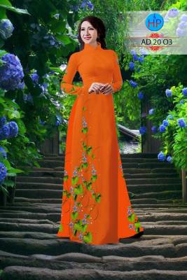 Áo dài dây leo nguyên bộ-DT 2555