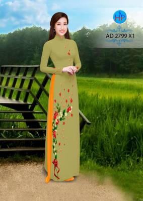 Vải áo dài hoa dây-DT 2569