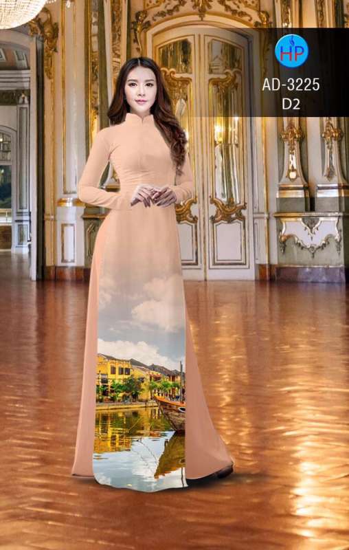 Vải áo dài phong cảnh