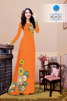 Vải áo dài họa tiết trên dưới-DT 2571