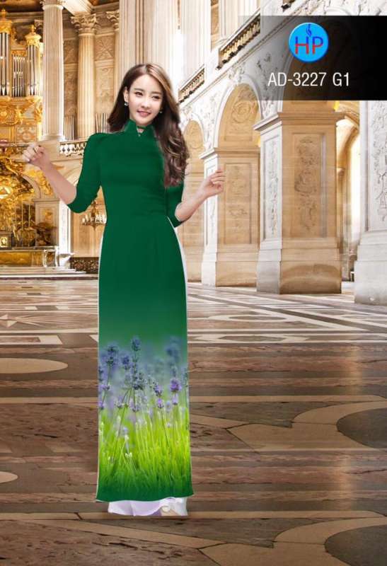 Áo dài cánh đồng hoa