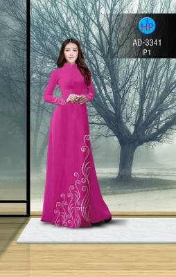 Vải áo dài hoa văn-DT 2577