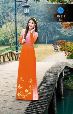 Vải áo dài hoa và Bướm-DT 2578