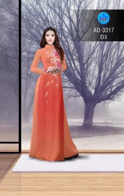 Vải áo dài hoa trên-DT 2583