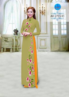 Vải áo dài hoa dây toàn thân-DT 2590