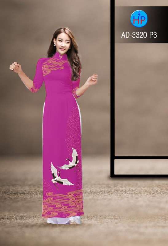 Vải áo dài chim Hạc