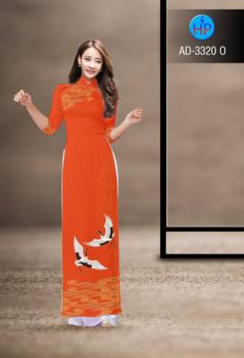 Vải áo dài chim Hạc-DT 2593