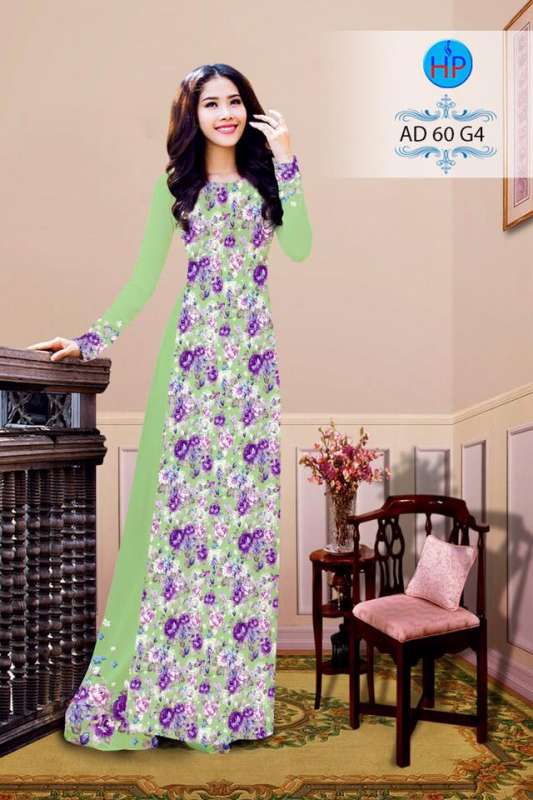 Vải áo dài bộ hoa đều