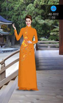 Vải áo dài hoa ngang eo-DT 2601