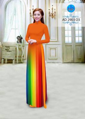 Vải áo dài 7 sắc cầu vồng-DT 2602