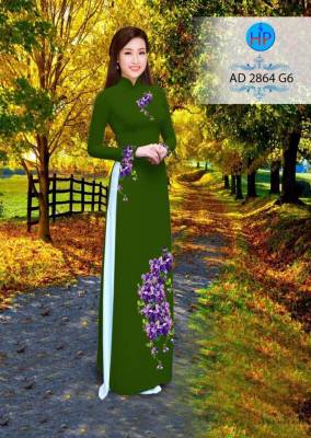 Vải áo dài cành hoa nhỏ-DT 2603