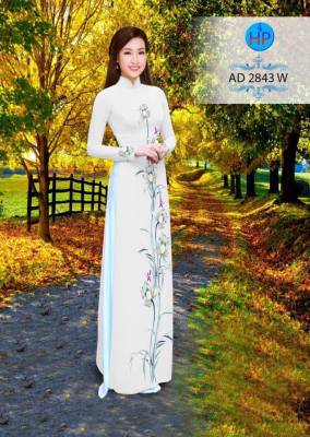 Vải áo dài cành hoa-DT 2605