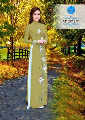 Vải áo dài cành hoa-DT 2605