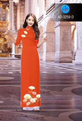 Vải áo dài hoa Cúc-DT 2615