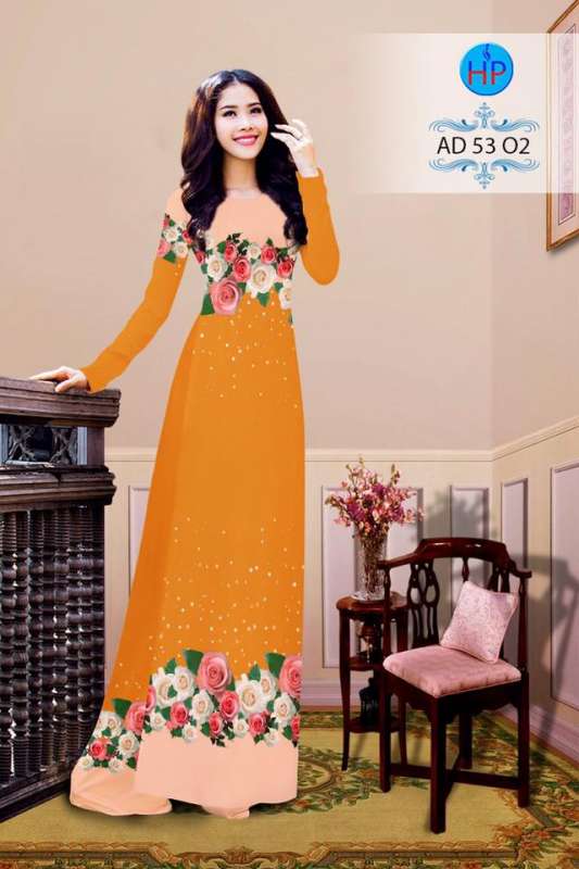 Vải áo dài hoa Hồng