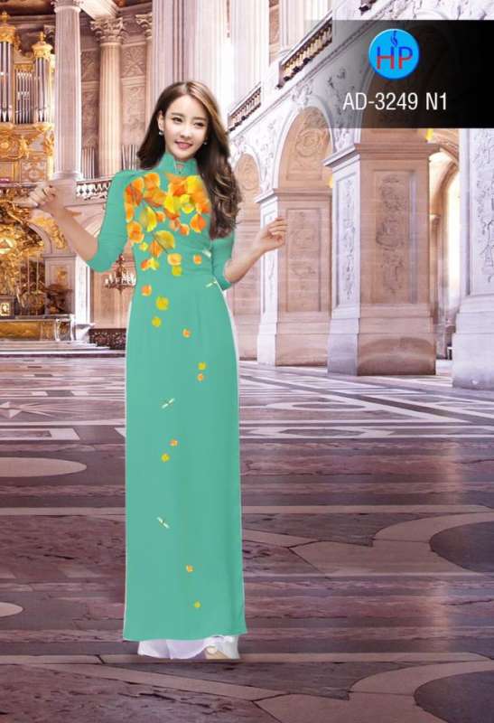 Vải áo dài hình lá rơi