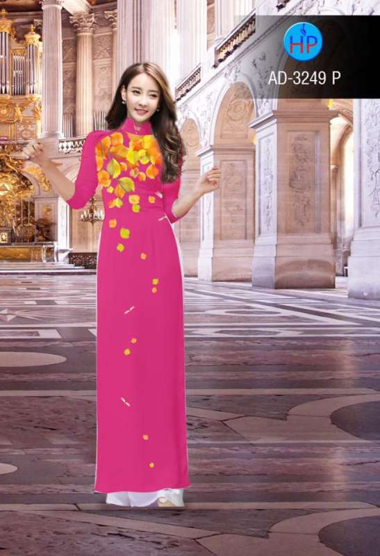 Vải áo dài hình lá rơi