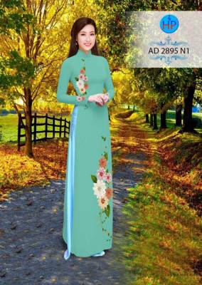 Vải áo dài hoa dây trên dưới-DT 2637