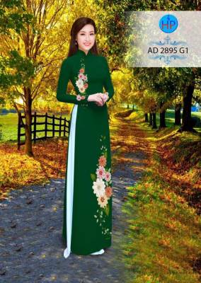 Vải áo dài hoa dây trên dưới-DT 2637
