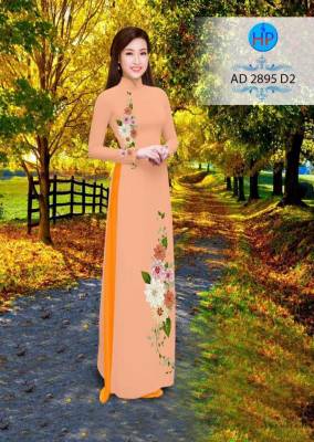 Vải áo dài hoa dây trên dưới-DT 2637